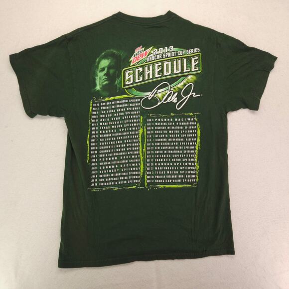 NASCAR 88 Dale Earnhart Jr Graphic Short Sleeve Racing T Shirt Mens Size L Green - Picture 9 of 9